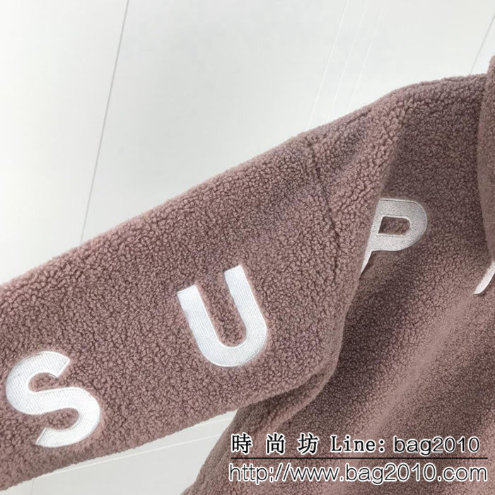 SUPREME18冬季新款 羊羔毛刺繡字母 套頭衛衣 男女同款 ydi1567